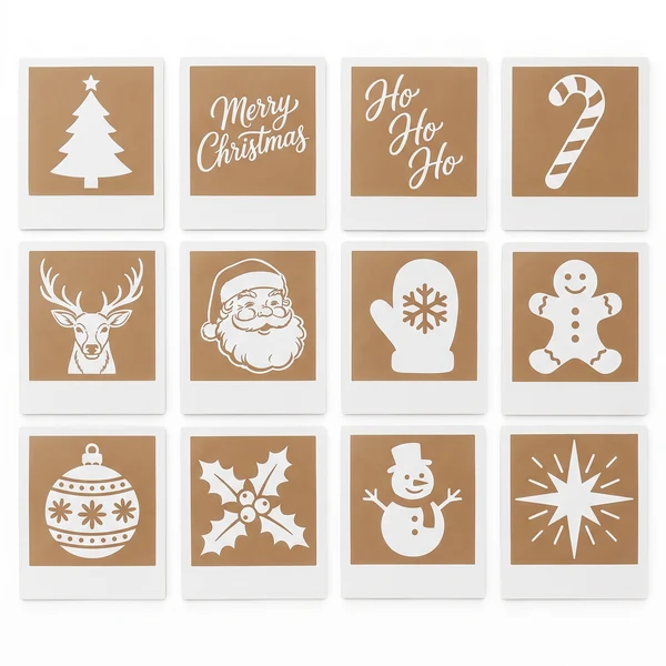 Presspresso Latte Art Camera - 12 holiday stencil card designs included